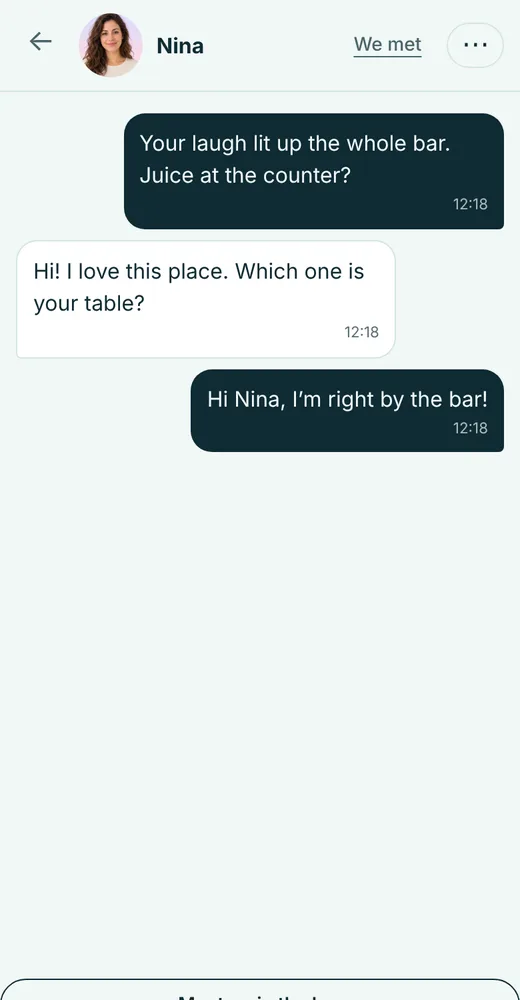 Conversation after a mutual hello