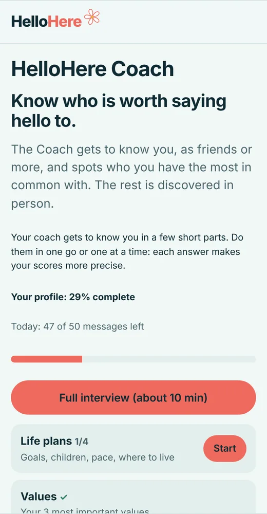 HelloHere AI Coach