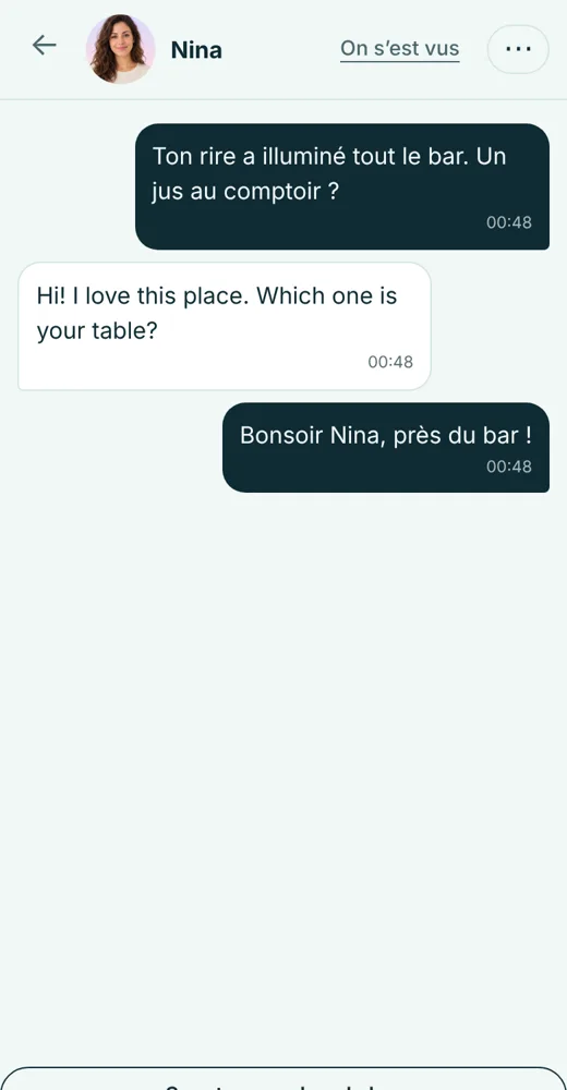 Conversation après un bonjour réciproque